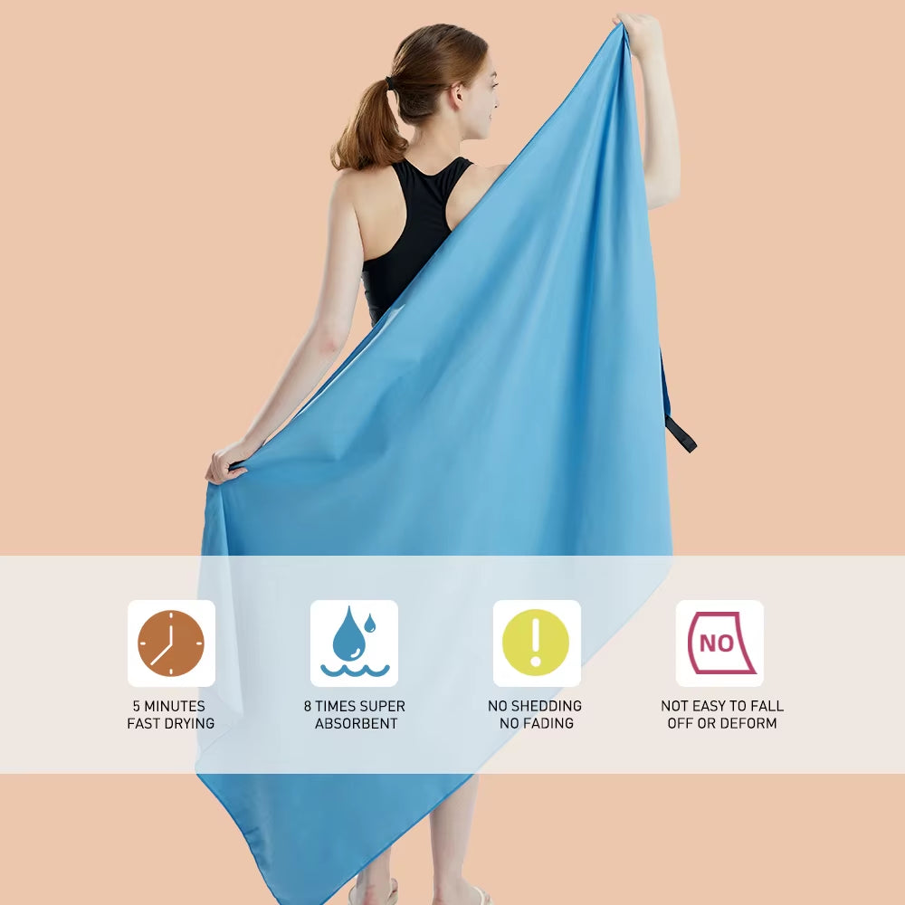 Microfiber Towel Quick Dry Towel Travel Towel Sports Towel Beach Towel Sandproof Soft Light Towel for Swim, Yoga, Gym