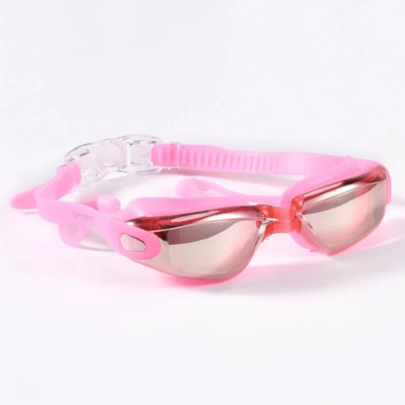 Professional Adult Anti-Fog Swimming Goggles with Earplugs Men Women Swim Leak Proof Adjustable UV Protection Eyewear