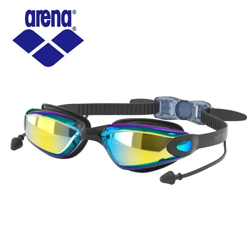 Professional Adult Anti-Fog Swimming Goggles with Earplugs Men Women Swim Leak Proof Adjustable UV Protection Eyewear