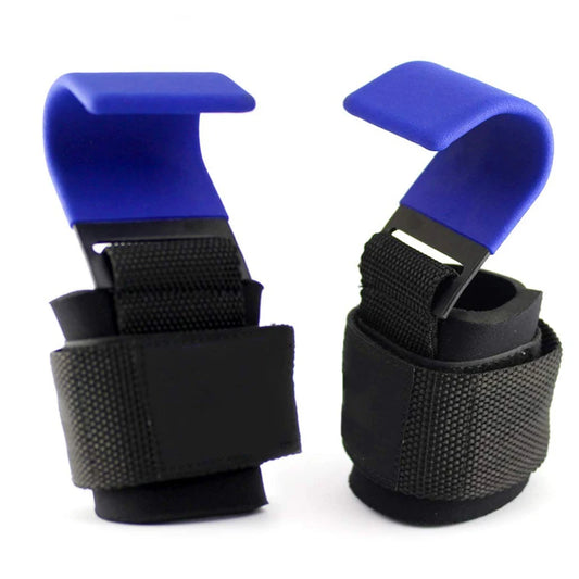 Weight Lifting Hook Grips with Wrist Wraps Hand-Bar Wrist Strap Gym Fitness Hook Weight Strap Pull-Ups Power Lifting Gloves
