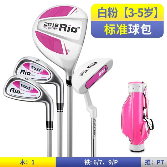 3-12 Age Boys Girls Kids Golf Club Full Sets Gift Children'S Junior School Practice Learning Carbon Swing Putter Bag JRTG004