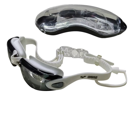 Professional Adult Anti-Fog Swimming Goggles with Earplugs Men Women Swim Leak Proof Adjustable UV Protection Eyewear